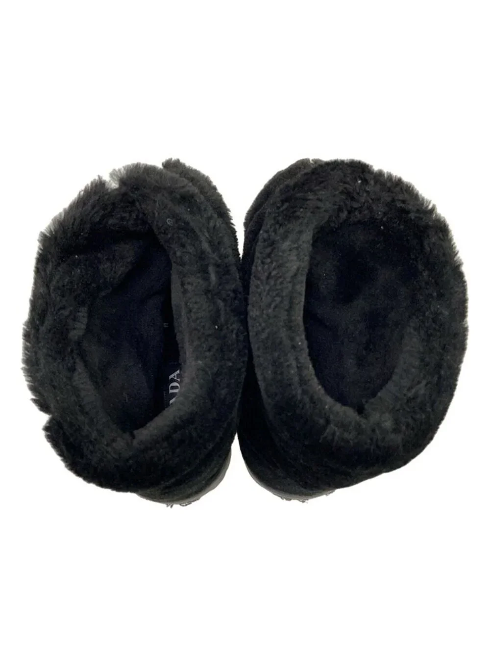 Prada Short Boots 40 Black Shearling